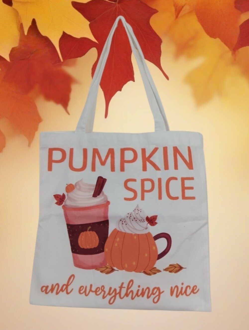 Fall Tote Bag Pumpkin Spice